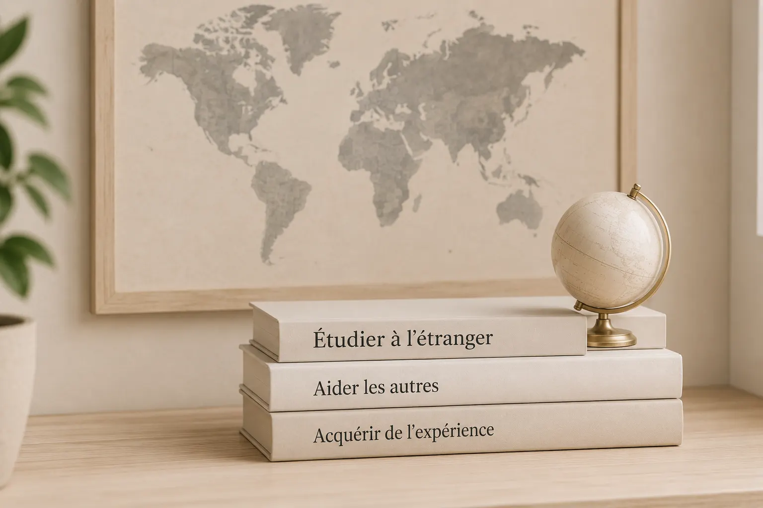 Étudiant préparant un dossier de candidature à l'international